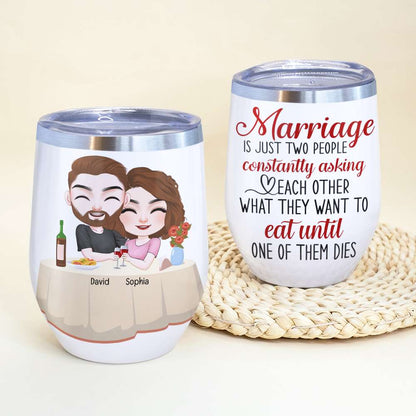 Marriage Is Just Two People, Personalized Tumbler, Gift For Couple