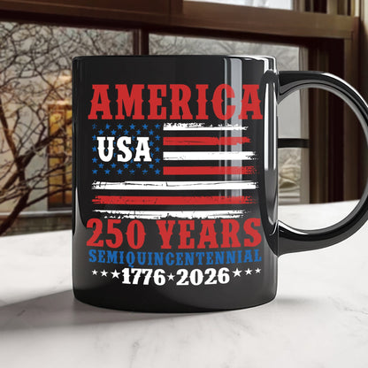 America 250 Years Semiquincentennial Black Mug TH10 894669
