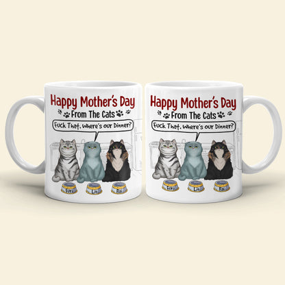 Happy Mother's Day From The Cats, Personalized Coffee Mug, Gift For Cat Mom, Mom's Little Cat Mug, Mother's Day Gift