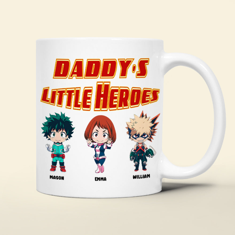 Personalized Gifts For Dad Coffee Mug Daddy's Little Hero 03KAMH200124