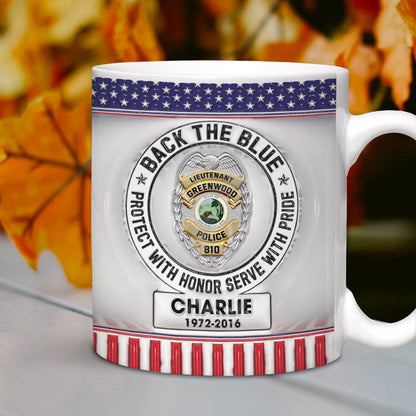 Custom Rank Badge Gifts For Police Mug 04qhqn020824