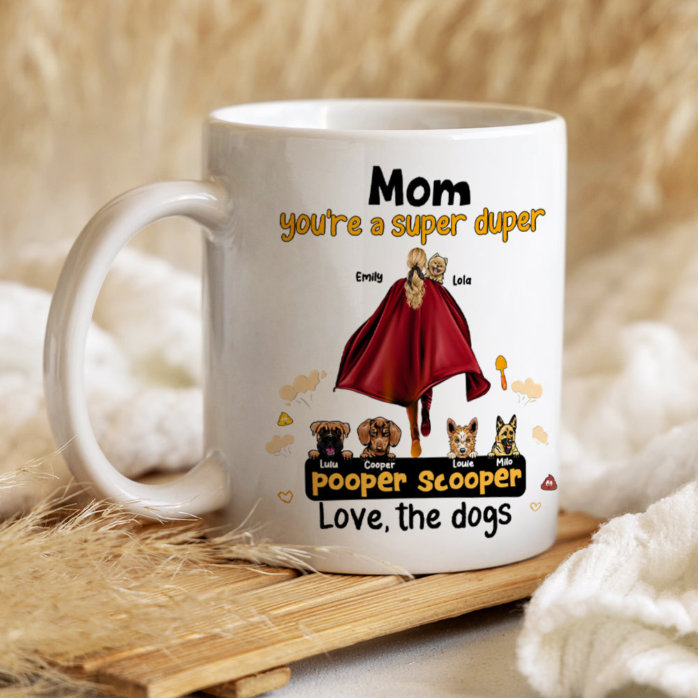 Personalized Gifts For Dog Lovers Coffee Mug Mom Pooper Scooper