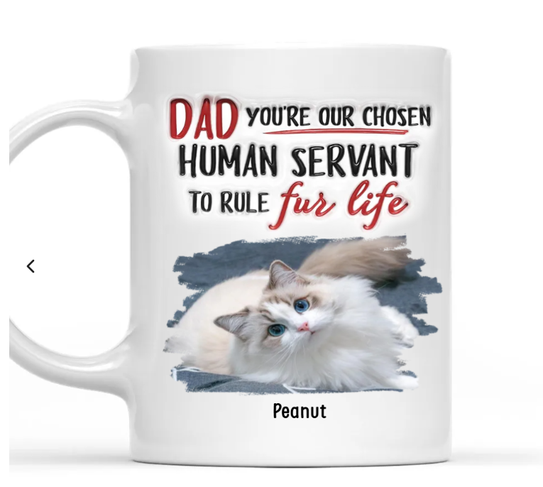 You Are My Chosen Human Servant - Personalized 3D Inflated Effect Ceramic Mug - Gift For Pet Lovers NA94