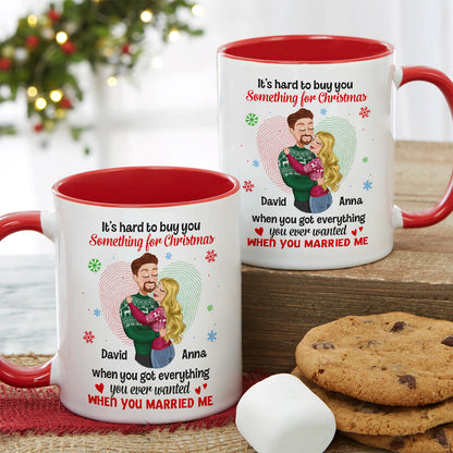 Romantic Couple, It's Hard To Buy You Something For Christmas, Personalized Mug, Couple Gifts, Gifts For Him, Gifts For Her, Unique Christmas Gifts, Christmas Home Decor