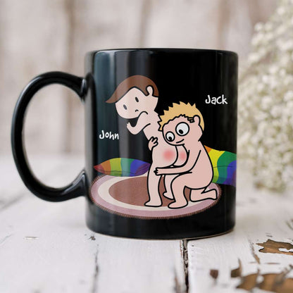 I Adore You And Love Every Part Of You, Personalized Mug, Gift For Couple, LGBT+ Couple