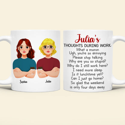 Personalized Gifts For Coworkers Funny Coffee White Mug 03KAQN301124PA