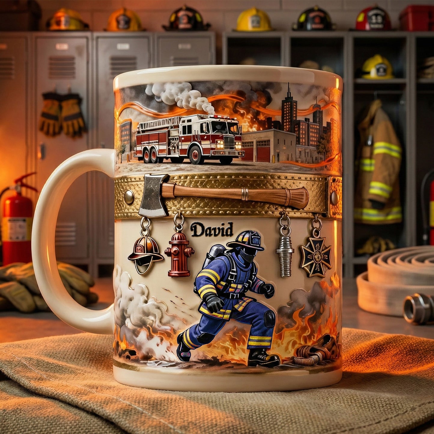 Brave Firefighter Coffee Mug - Personalized Gifts For Firefighter 03pamg201225