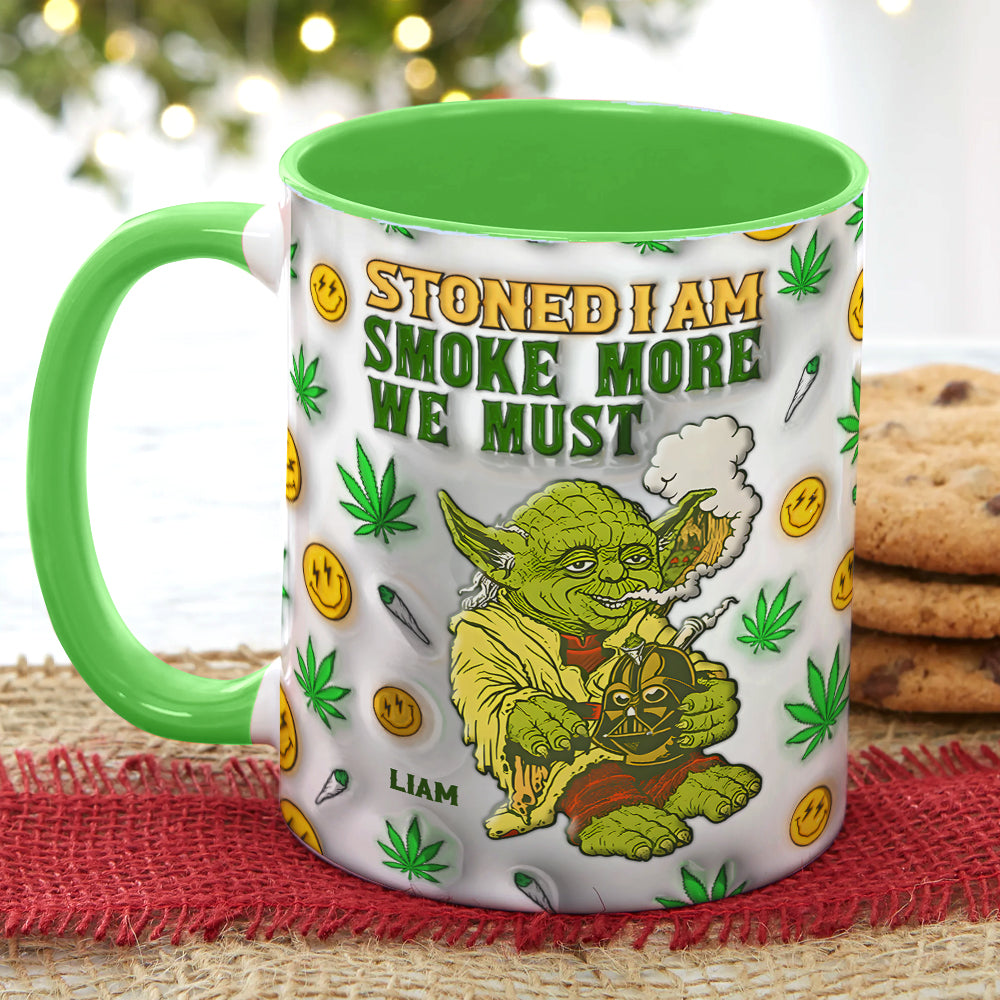 Personalized Gifts For Stoner White Mug, Green Animal Smoke Weed 04napu200724