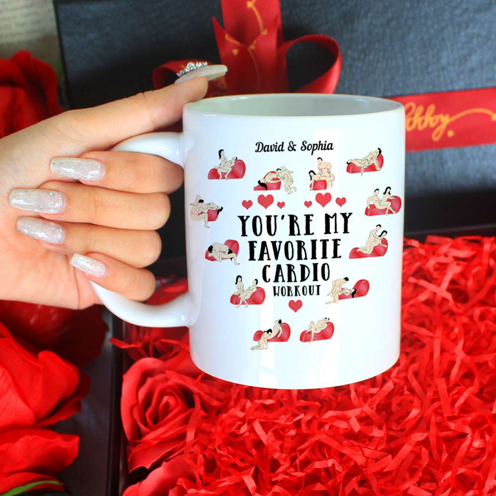 You're My Favorite Cardio Workout, Make Love Couple White Mug
