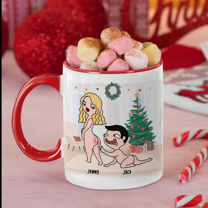 I Have A Dirty Mind And You're Running Throung It, Personalized Naughty Accent Mug, Chistmas Gift For Couple