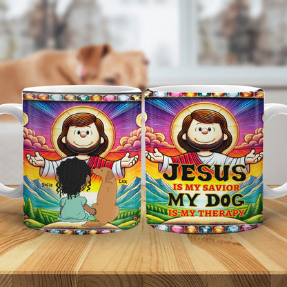 Personalized Gifts For Dog Lovers Coffee Mug, Jesus Is My Savior 04TGMH030325HG