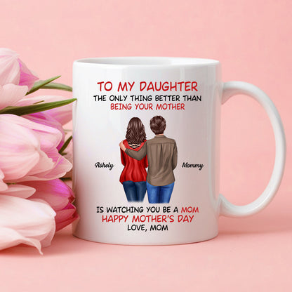 Custom Motherly Love Mug | Personalized Gift Cup for Mom or Daughter