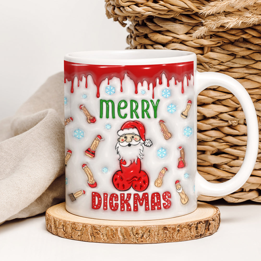 Christmas Gift For Movie Fans, Santa Claus Inflated White Coffee Mug 03OHQN110924