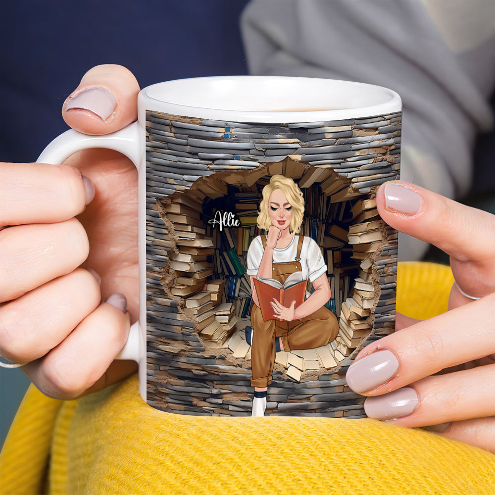 Personalized Gifts For Book Lovers Coffee Mug Reading Girl