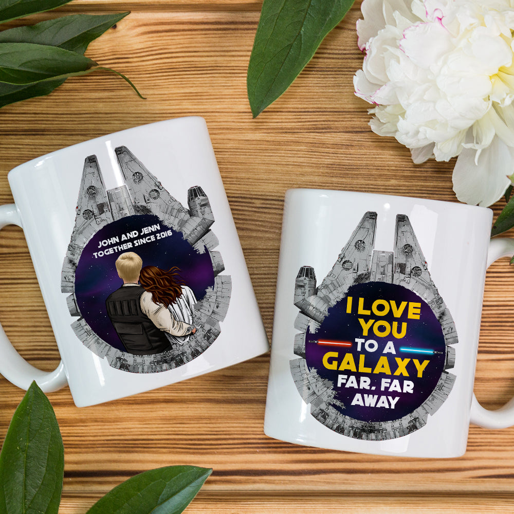 I Love You To A Galaxy, Couple Gift, Personalized White Mug, Couple Coffee Mug, Anniversary Gift 04QHQN011223HH-01