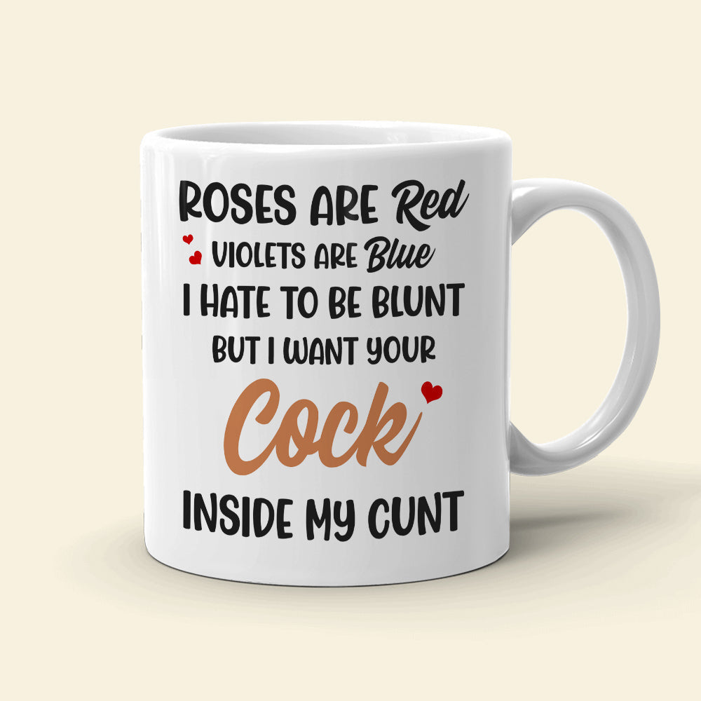 Personalized Naughty Couple Mug, Roses Are Red Violets Are Blue