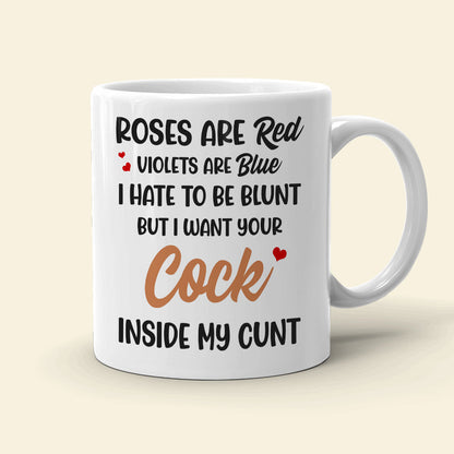 Personalized Naughty Couple Mug, Roses Are Red Violets Are Blue