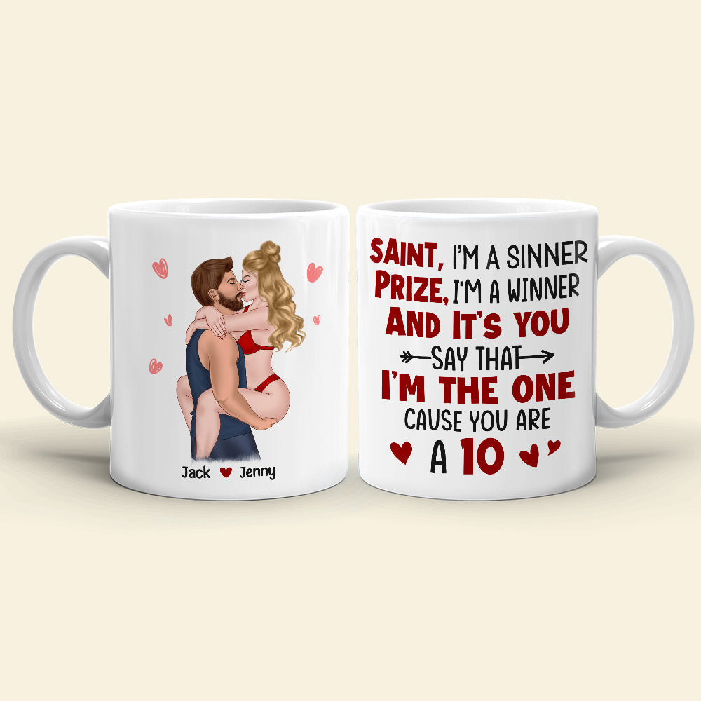 I'm The One Cause You Are A 10-Gift For Couple-Personalized Coffee Mug