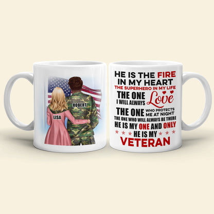 He Is The Fire In My Heart-Personalized Coffee Mug - Gift For Couple- 04ntqn040323tm