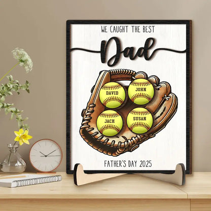 Personalized Baseball Mug with Kids' Names Game Day Gift for Dad