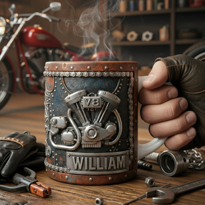Motorcycle Engine Coffee Mug - Personalized Gifts For Bikers 02tgqn041225