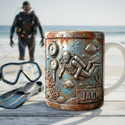 Ocean Adventure Coffee Mug - Personalized Gifts For Scuba Diving Lovers 04tglu151225