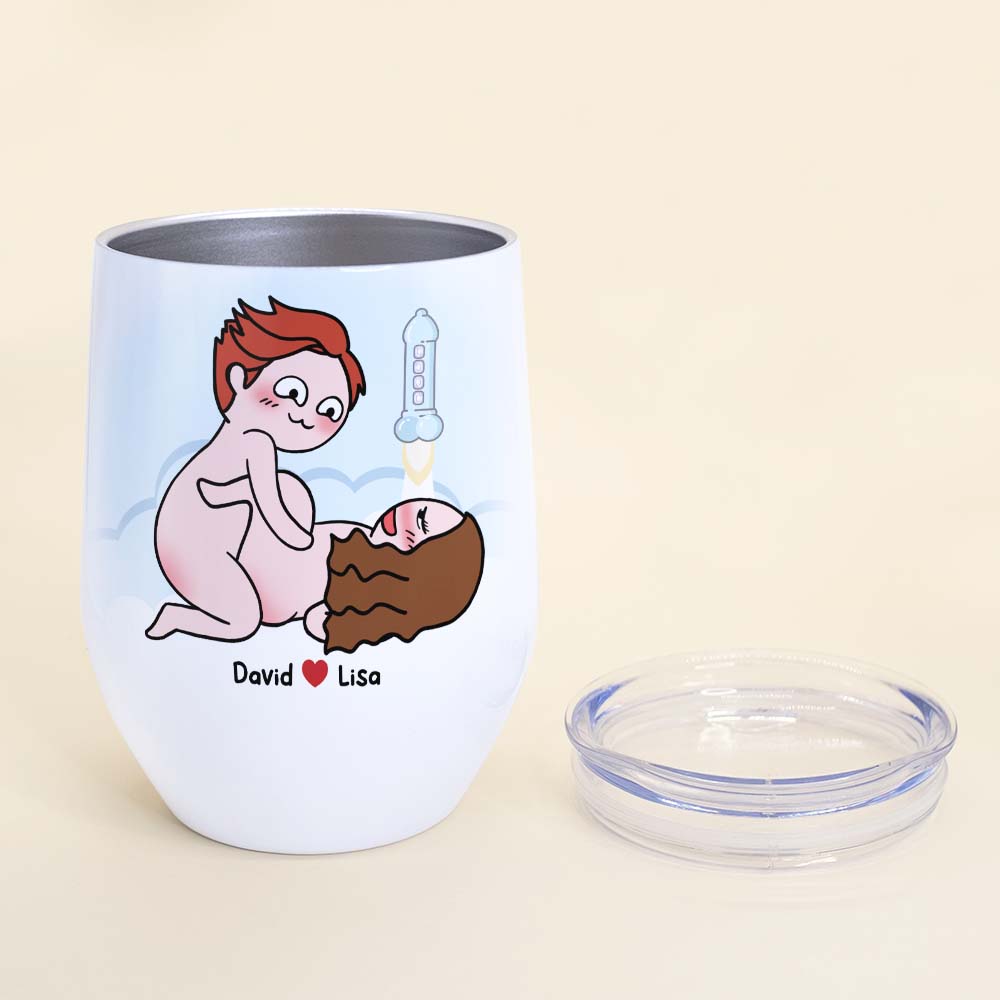 I Want To Put My Crotch Rocket In You, Personalized Couple Wine Tumbler Gift For Couple
