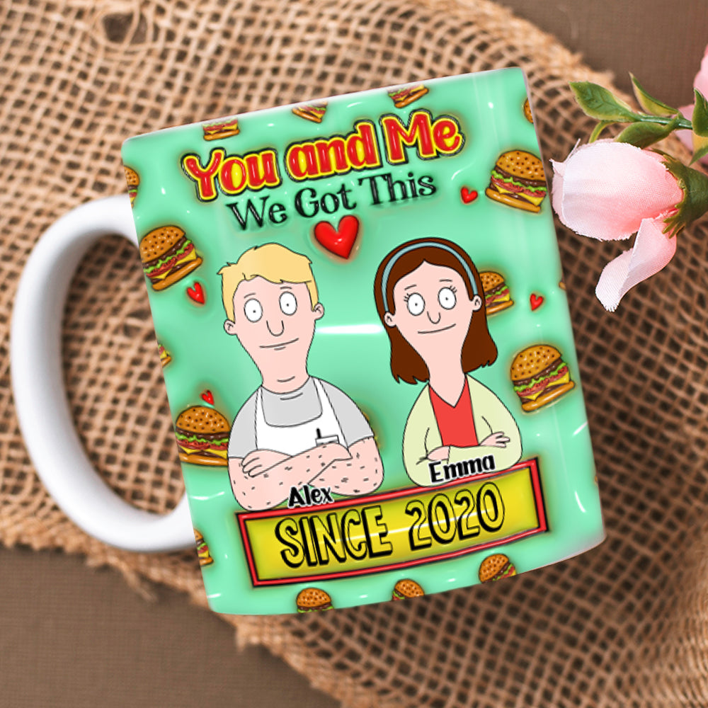 Personalized Gift For Couples Edge To Edge Mug 3D Inflated Effect 04XQLU311224HG