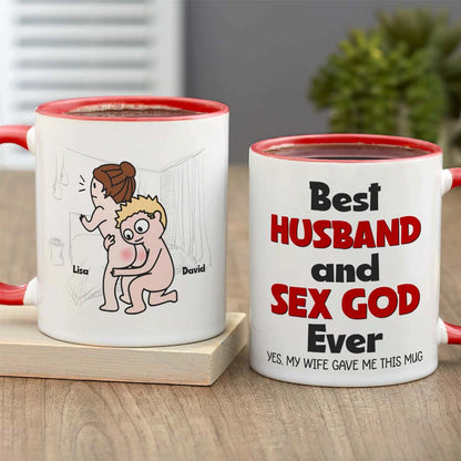 Best Couple Make Love, Personalized Naughty Couple Mug Wine Tumbler Accent Mug