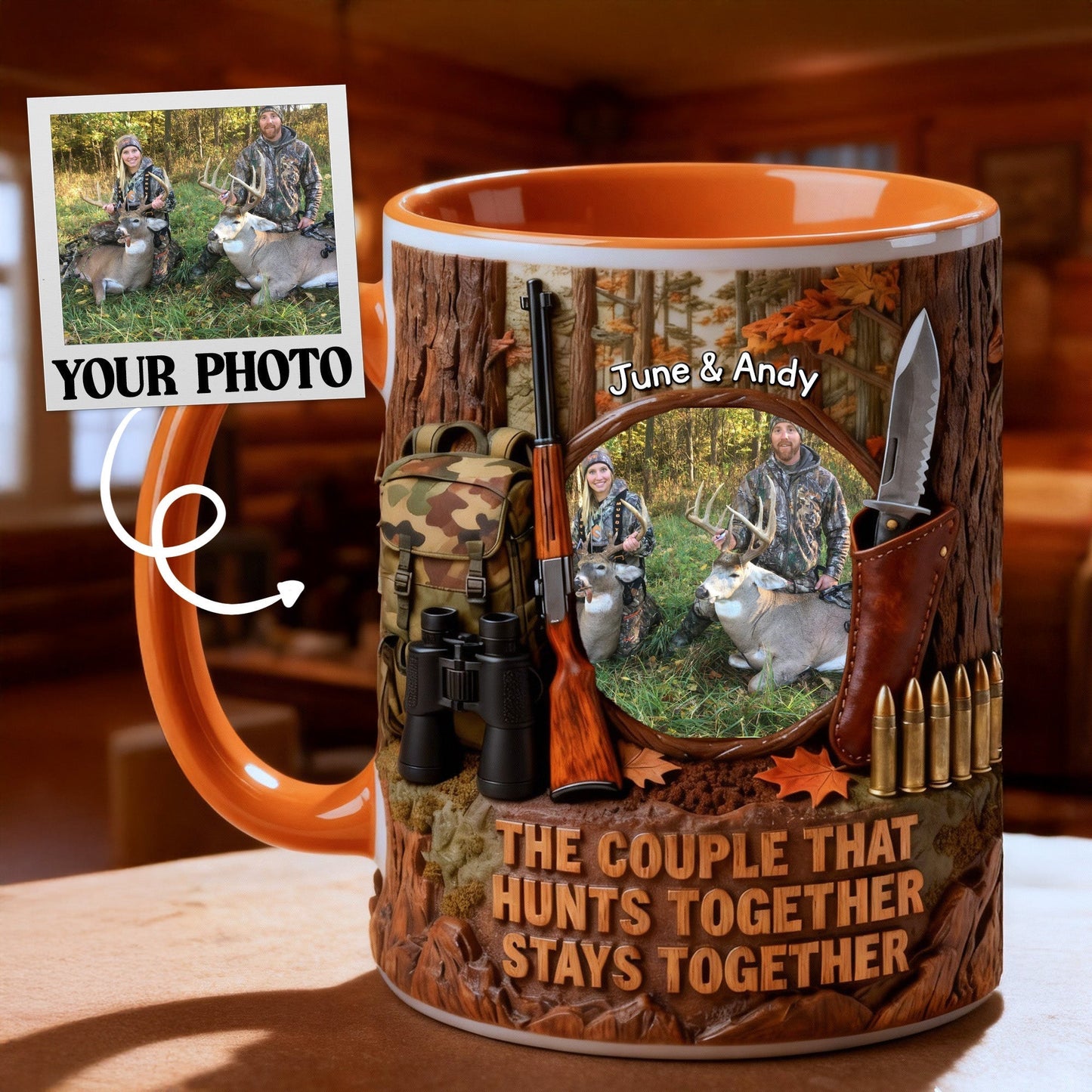 Hunting Couple Custom Photo Coffee Mug - Personalized Gifts For Couple 05kimg140126