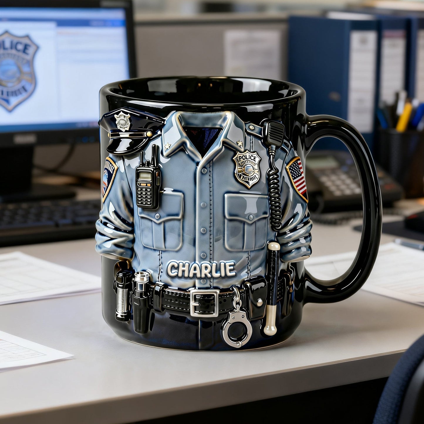 Proud Officer Coffee Mug - Personalized Gift for Police Officers 01PALU170126