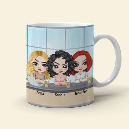 Work Bestie, Gift For Coworkers, Personalized Mug, Coworkers Friends Mug