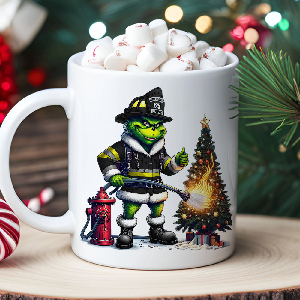 Personalized Gifts For Firefighter Mug, How The Firefighter Saved Christmas 05QHTN011124