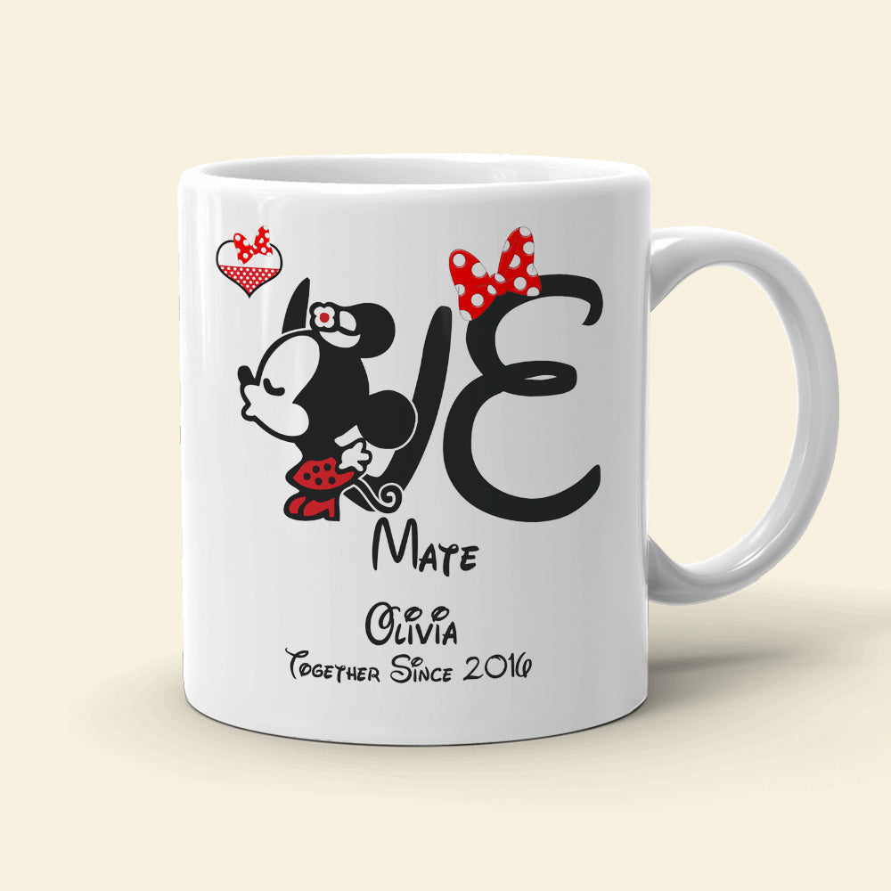 Personalized Mouse Couple Mug, Gift For Couples