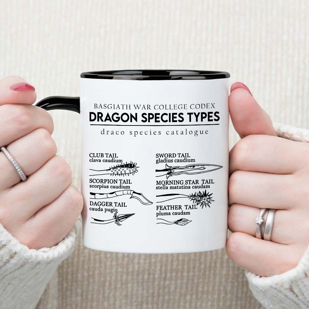 Gifts For Book Lover Coffee Mug Dragon Species Types 03HUHN120324