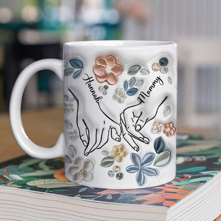 Mommy & Daughter - Personalized 3D Inflated Effect Ceramic Mug - Gift For Daughter From Mom, Grandma, Mother's Day | NA94