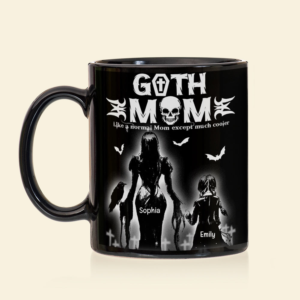 Gothic Mom And Daughter Black Mug Personalized Coffee Mug, Mother's Day Gift BLM-03qhqn150423