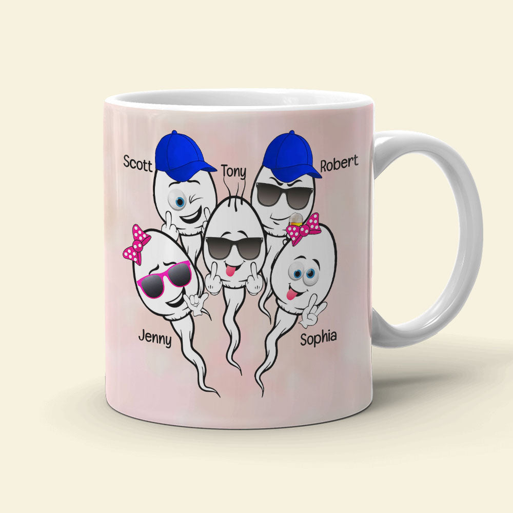 Thank You For Not Swallowing Us Personalized Funny Sperm Coffee Mug Gift For Mom