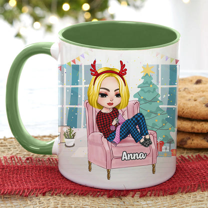 I'm Just A Few Skeins Of Yarn Personalized Knitting Crochet Mug, Christmas Tree Decor