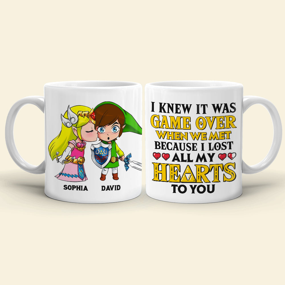 I Lost All My Hearts To You - Personalized Couple Mug - Gift For Couple 03NATN140623