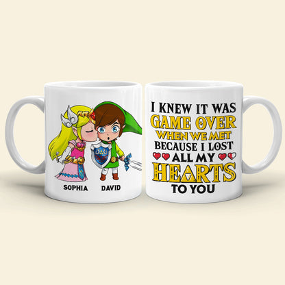 I Lost All My Hearts To You - Personalized Couple Mug - Gift For Couple 03NATN140623