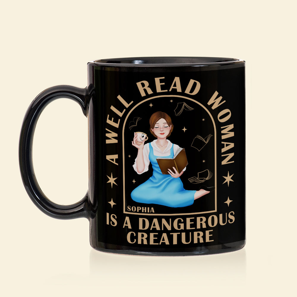 Personalized Gifts For Book Lovers Coffee Mug 03kaqn110125pa A Well Read Woman Is A Dangerous Creature
