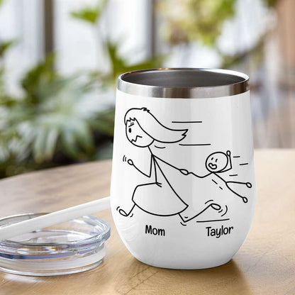 Mom You're The Best, Personalized Coffee Mug, Running With Mom Coffee Mug, Mother's Day Gift, Birthday Gift For Mom