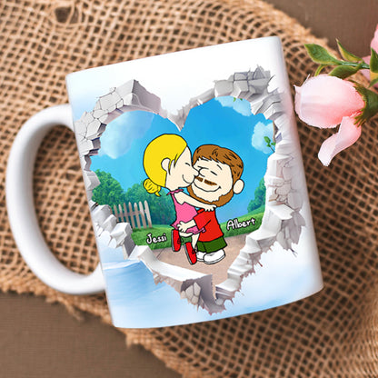 Personalized Gift For Couple Valentine Mug Cartoon Couple 01OHLU191224HG