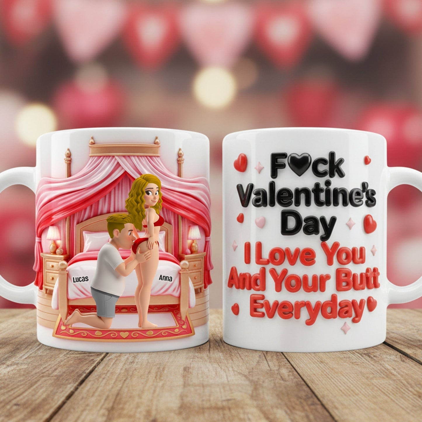 Cheeky Couple Coffee Mug - Personalized Gifts For Couples 01natn131225