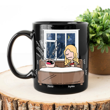 I'll Always Love You Even Though Your Snoring Personalized Coffee Mug- Gift For Couple- Funny Couple Black Mug
