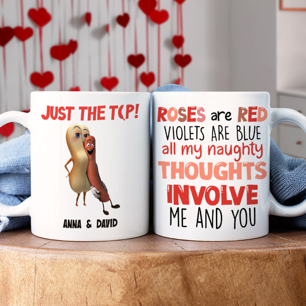 Personalized Gifts For Couple Coffee Mug All My Thoughts Involve Me And You 02OHPU120124