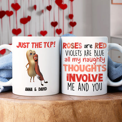 Personalized Gifts For Couple Coffee Mug All My Thoughts Involve Me And You 02OHPU120124