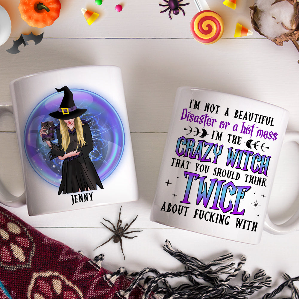 I'm The Crazy Witch Personalized Coffee Mug, Gift For Witch Lover