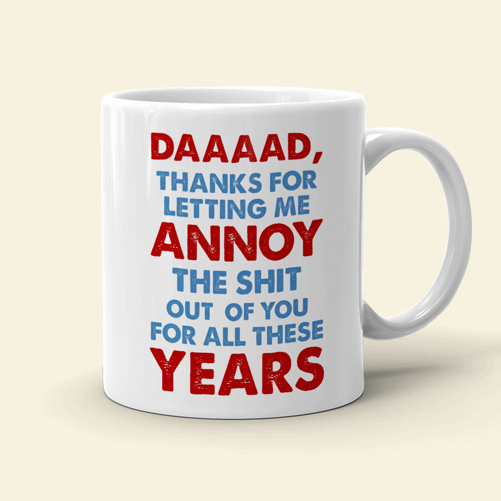 Cartoon Dad And Annoying Kid, Personalized Coffee Mug DR-WHM-01dnpo030523